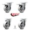 Service Caster 4 Inch Semi Steel Wheel Swivel Top Plate Caster Total Lock Brakes SCC, 2PK SCC-TTL20S414-SSS-2-S-2 - alternate 3